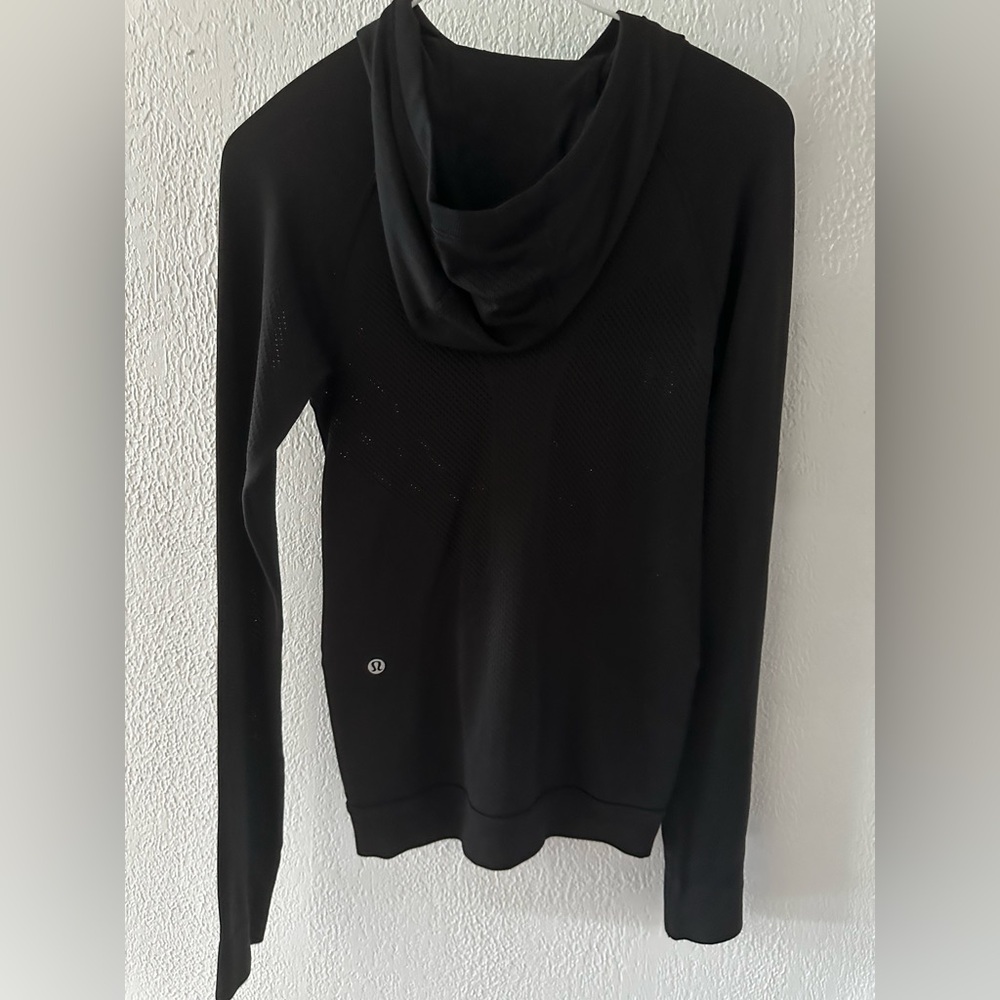 Lululemon Athletica Black full length Zip-Up run Jacket